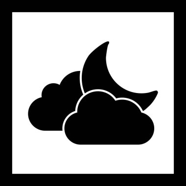 Vektör bulut ve Moon ICO