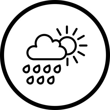 Vektör yaz yağmuru ICO