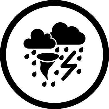 Vektör kötü hava ICO