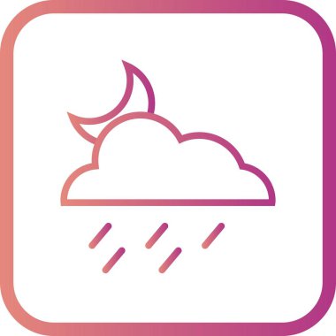 Vektör gece yağmur ICO
