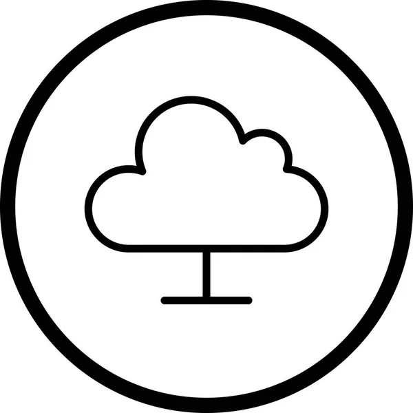 Computação Nuvem Vetorial Ico — Vetor de Stock