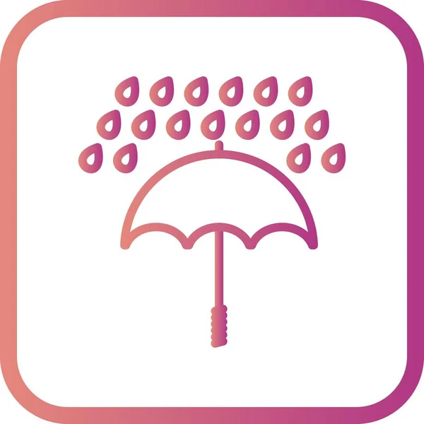 Wektor Parasol Deszcz Ico — Wektor stockowy