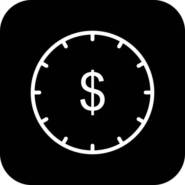 Tiempo Vectorial Dinero Ico — Vector de stock