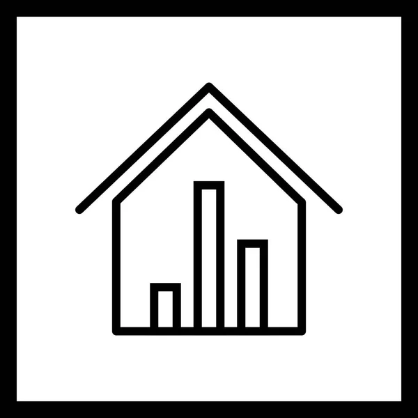 Icona Del Vettore Immobiliare — Vettoriale Stock