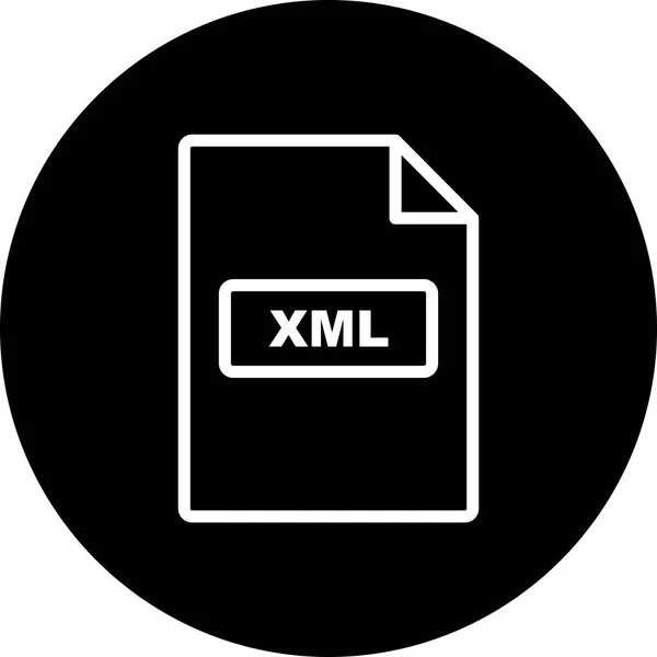 Ícone de vetor xml — Vetor de Stock