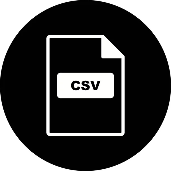 Vector CSV-ikonen — Stock vektor