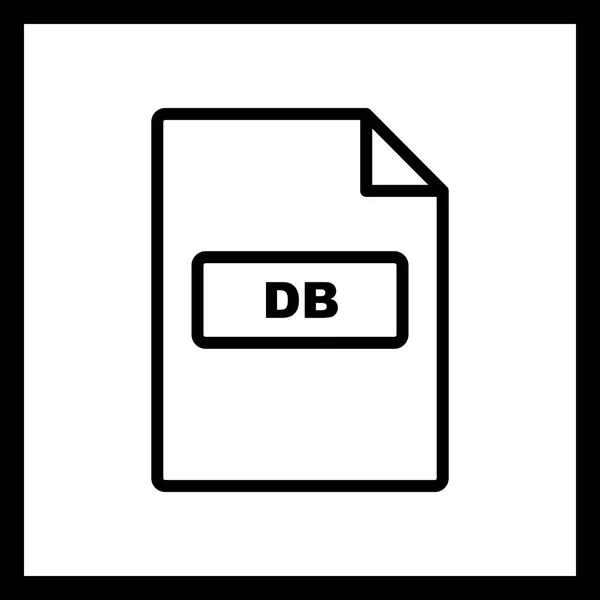 Icona vettoriale DB — Vettoriale Stock