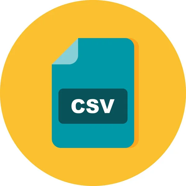 Icona CSV vettoriale — Vettoriale Stock