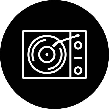 Vektör vinil oyuncu simgesi