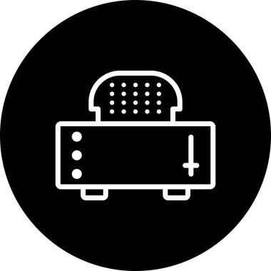 Vektör dilim ekmek kızartma makinesi simgesini