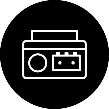 Vektör kaset çalar simgesini