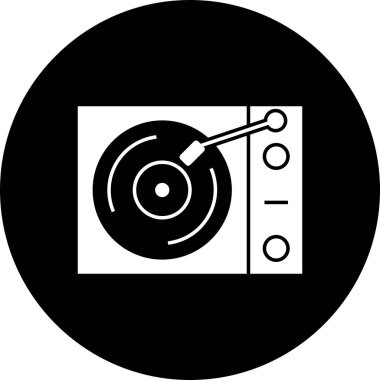 Vektör vinil oyuncu simgesi