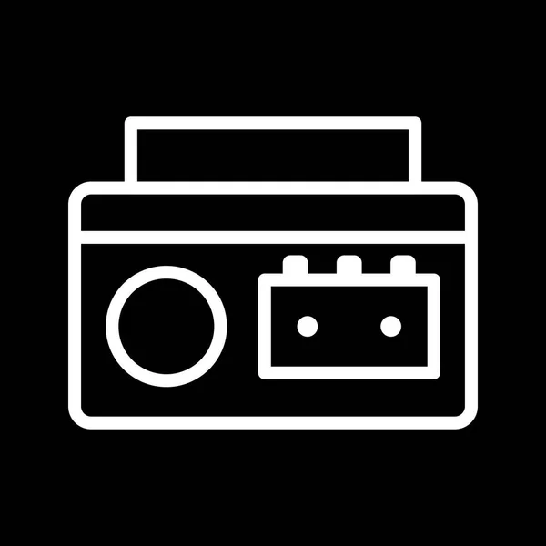 Vector Cassette speler pictogram — Stockvector