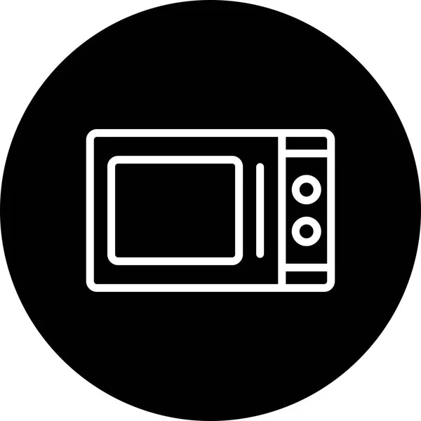 Icona del forno a microonde vettoriale — Vettoriale Stock