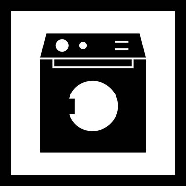  Vektör çamaşır makinesi simgesini