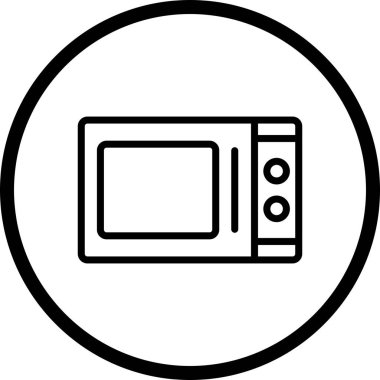 Vektör mikrodalga fırın simgesi