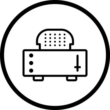 Vektör dilim ekmek kızartma makinesi simgesini