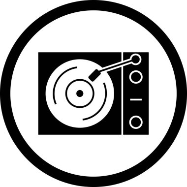 Vektör vinil oyuncu simgesi