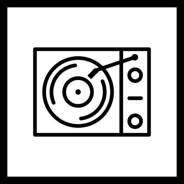 Vector reproductor de vinilo Icono — Vector de stock