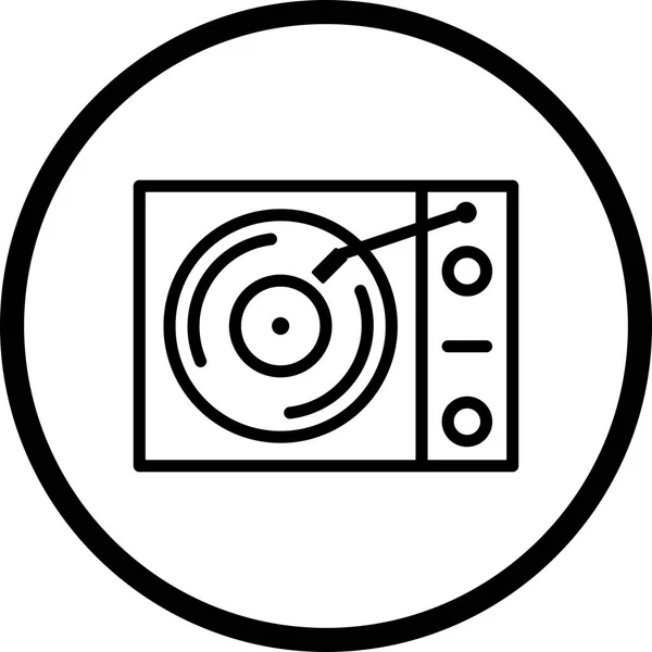 Vector reproductor de vinilo Icono — Vector de stock