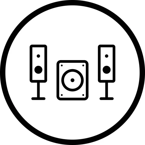 Vektor-Musik-System-Symbol — Stockvektor