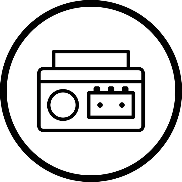 Vector Cassette Player Icon — Stock Vector