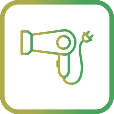 Vektör saç kurutma makinesi simgesini