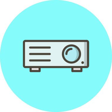 Vektör projektör simgesi