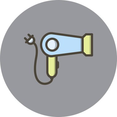 Vektör saç kurutma makinesi simgesini