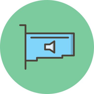 Vektör ses kartı simgesi