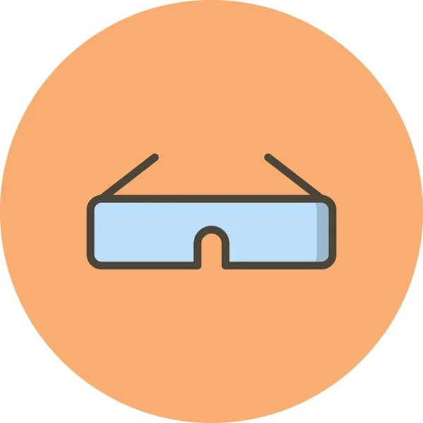 Vector 3d bril pictogram — Stockvector