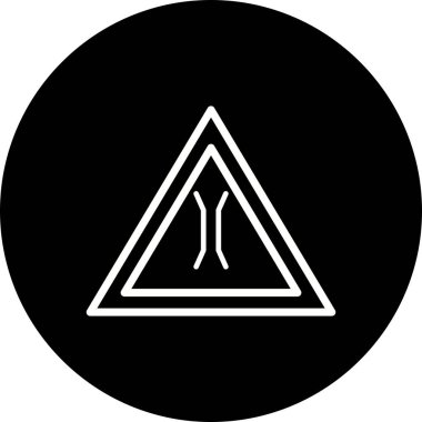 Vektör dar köprü yol işareti simgesi