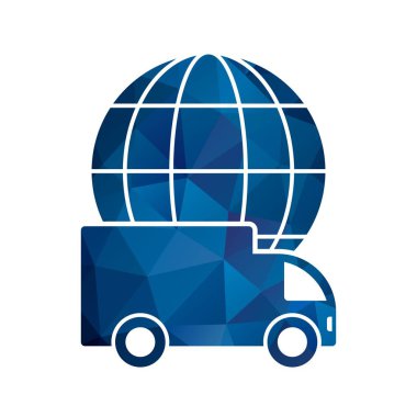 Vektör küresel teslim simgesi