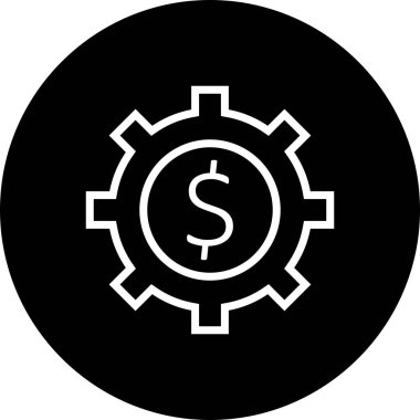 Vektör iş cog simgesi 