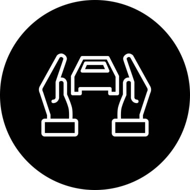 Vektör araba sigorta simgesi  