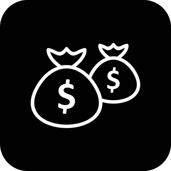 Icône Sacs à argent vectoriel — Image vectorielle
