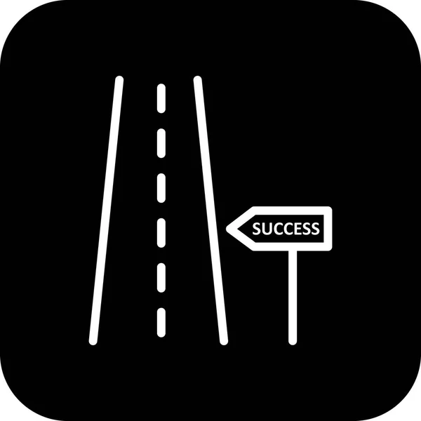 Vector Road to success Icon — Stock Vector