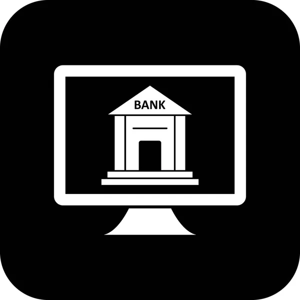 Ikona Vektor bankovnictví Internetu — Stockový vektor