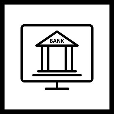Vektör Internet bankacılık simgesi  