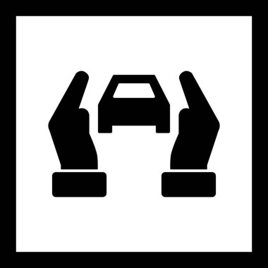Vektör araba sigorta simgesi  