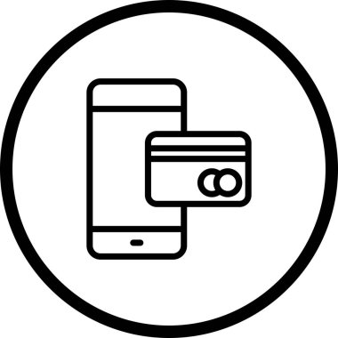 Vektör Mobil bankacılık simgesi    