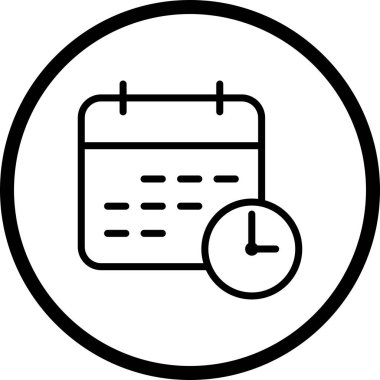 Vektör iş son tarihi simgesi   