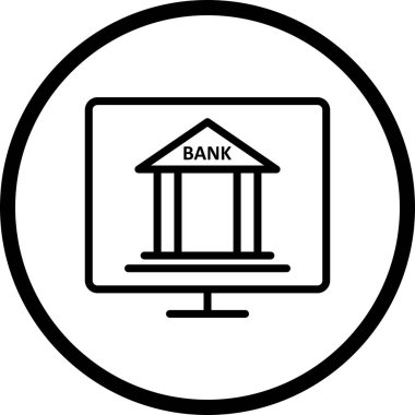 Vektör Internet bankacılık simgesi  