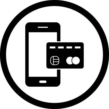 Vektör Mobil bankacılık simgesi    