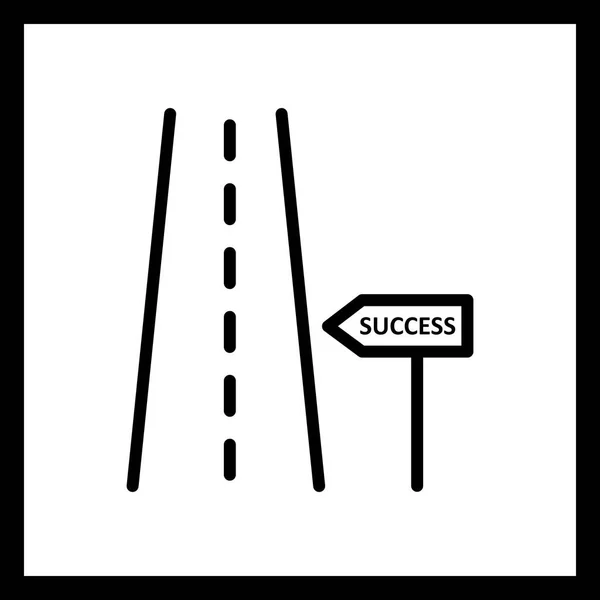 Vector Road to success Icon — Stock Vector