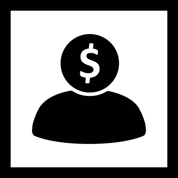 Vector Banker Icono — Vector de stock