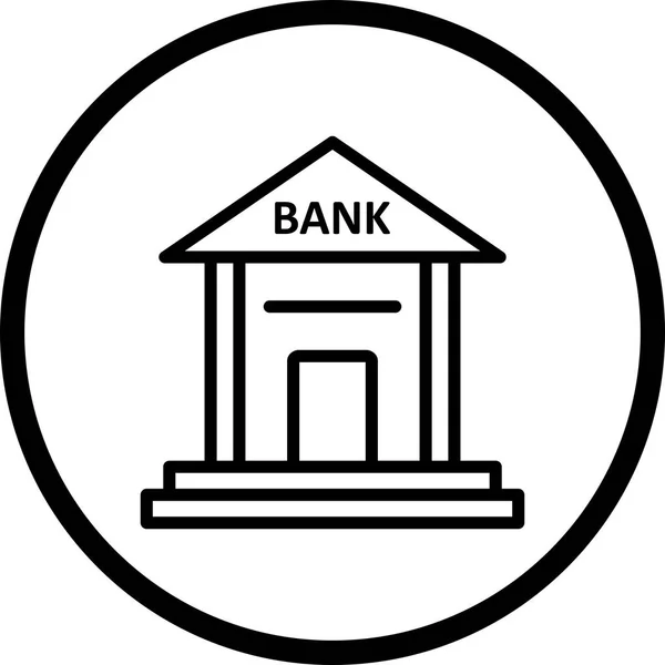 Vektör banka simgesi — Stok Vektör