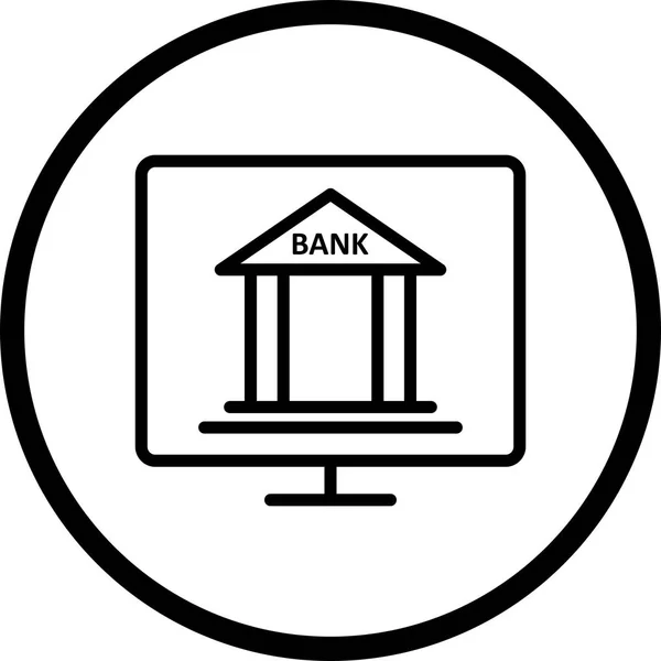 Vector Internet Banking Icono — Vector de stock