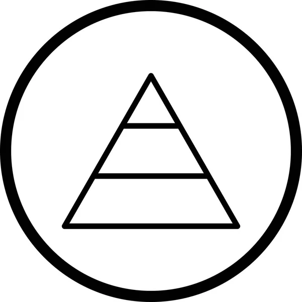 Εικονίδιο πυραμίδα του φορέα — Διανυσματικό Αρχείο