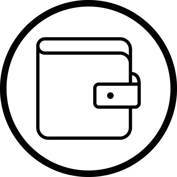 Vector Monedero icono — Vector de stock